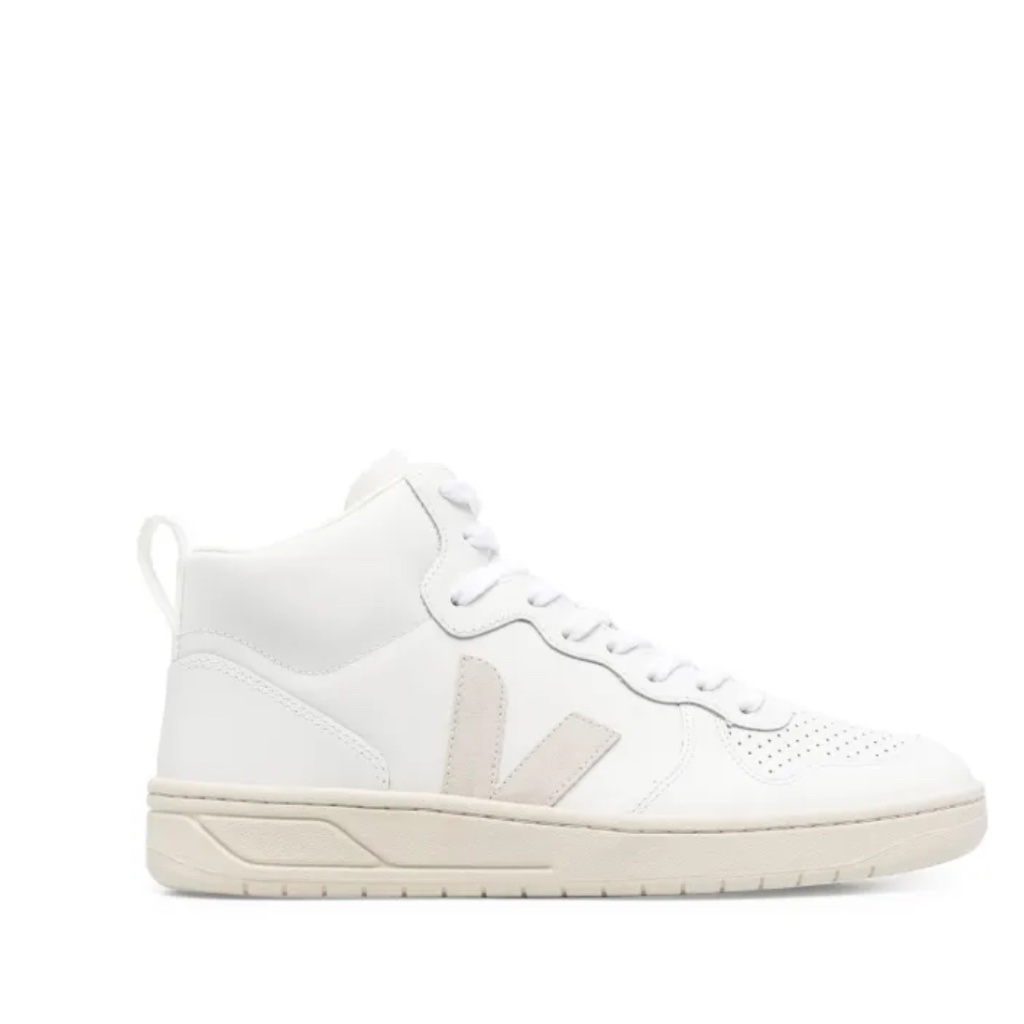 Veja V-15 High-Top Sneakers White Mens Sneakers New